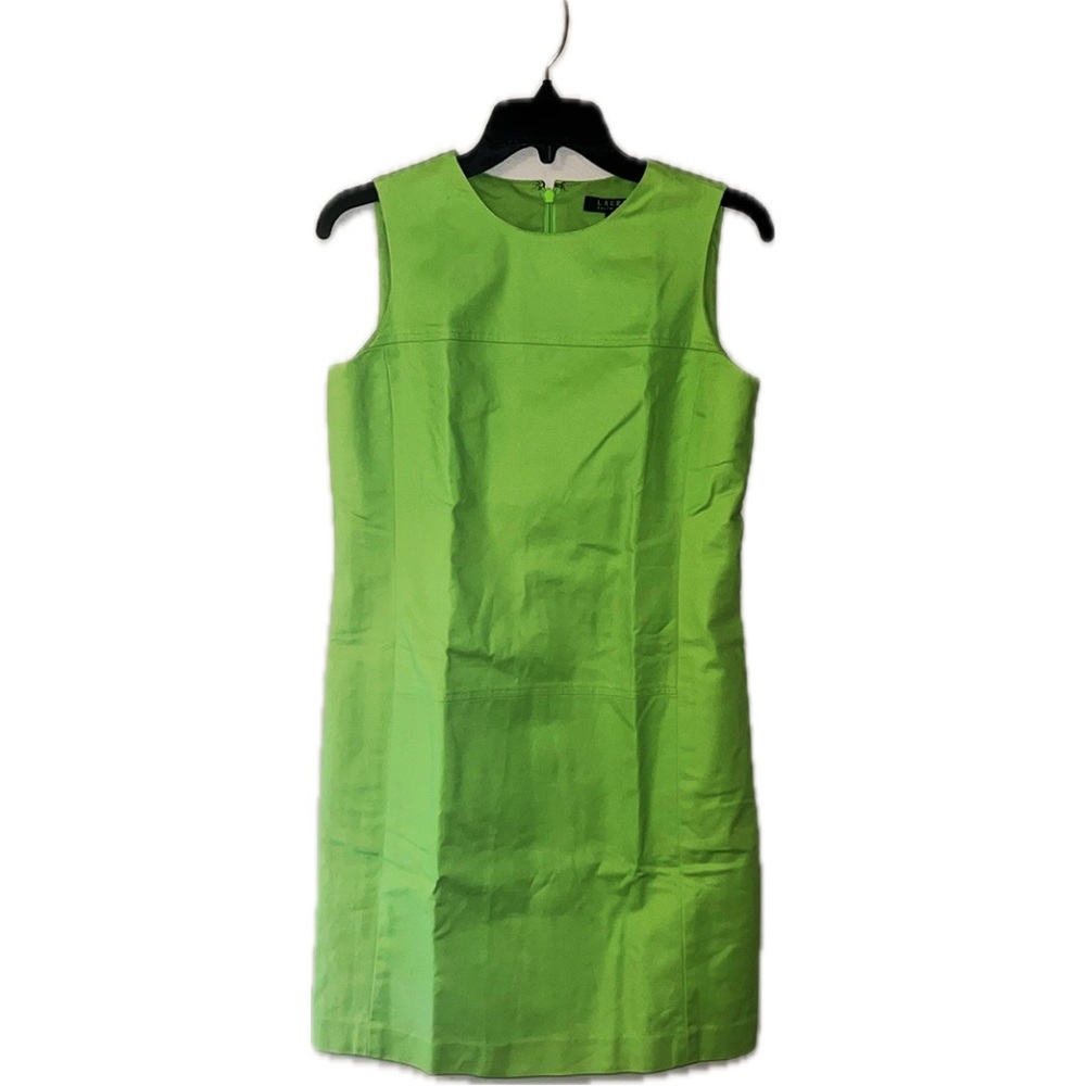 Lauren Ralph Lauren Lime Green Sleeveless Sheath Dress